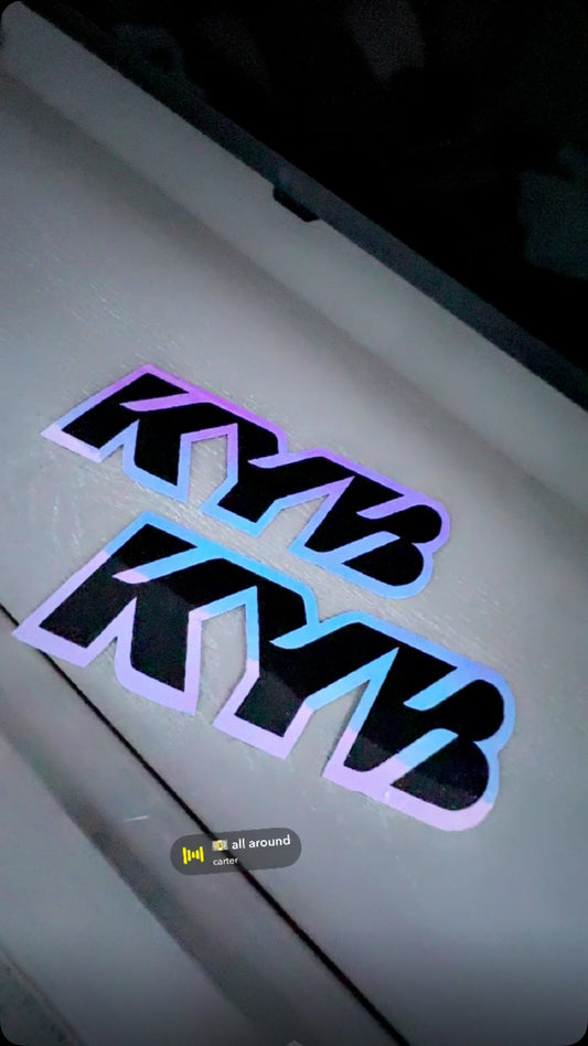 sparkly kyb fork stickers